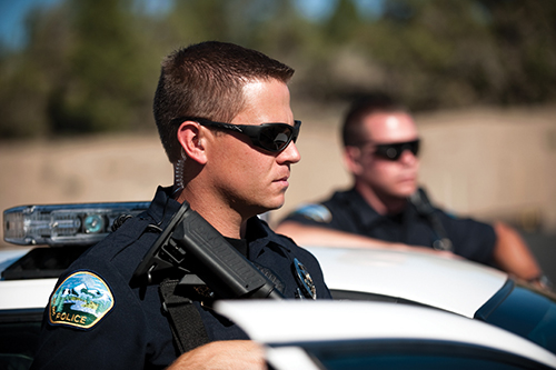 Law enforcement using tactical eye wear