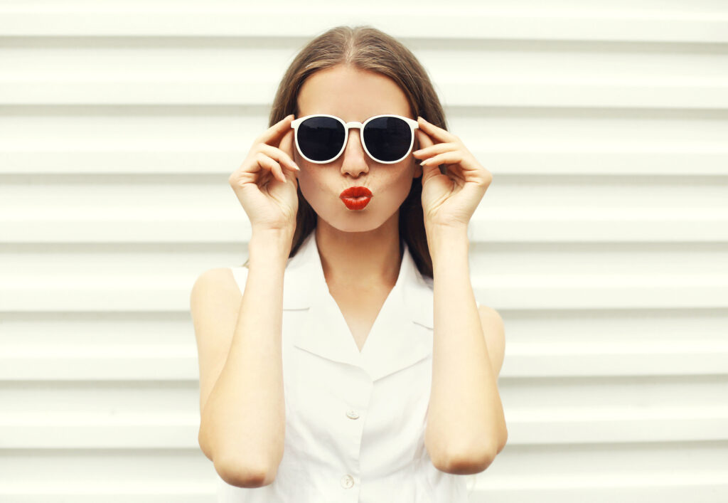 woman wearing sunglasses